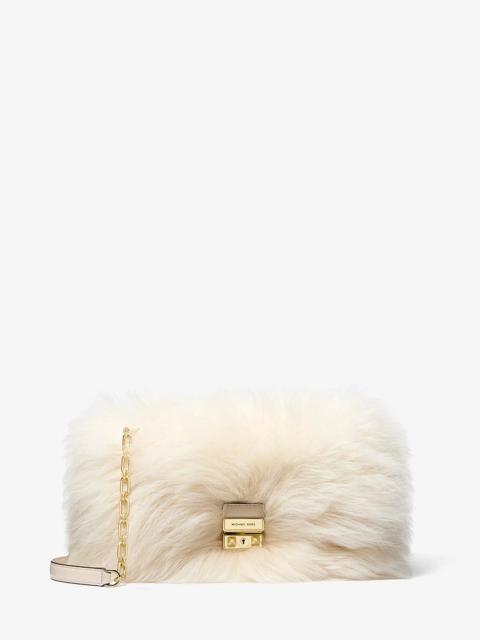 MICHAEL KORS Tribeca Large Faux Shearling Shoulder Bag