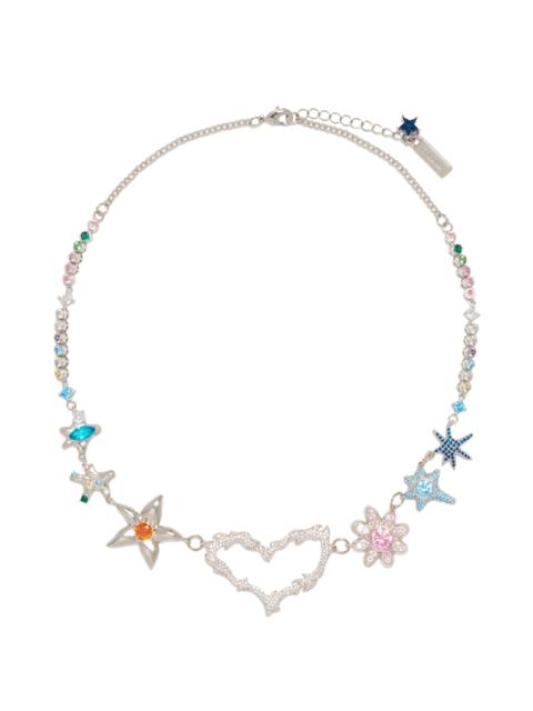 Collina Strada MULTI HEART FLAME CONSTELLATION NECKLACE