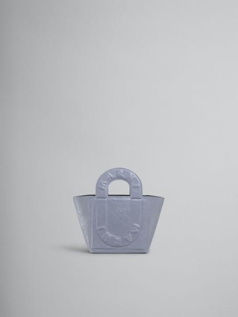 Marni GREY LEATHER SWEEDY SMALL TOTE BAG