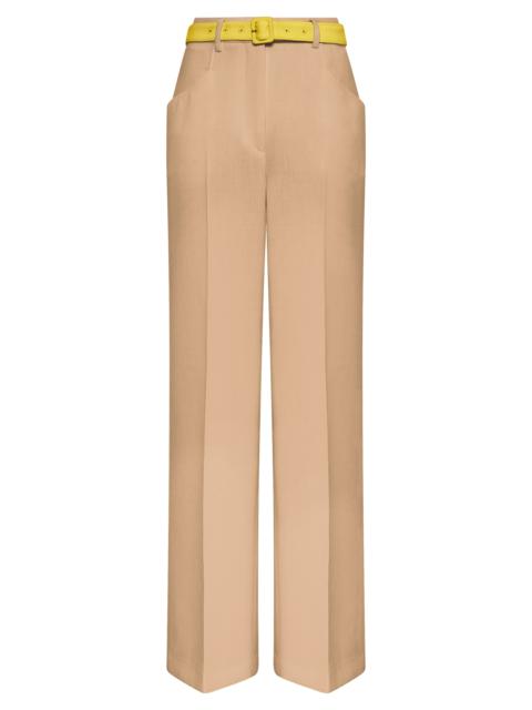 GABRIELA HEARST Norman Pant in Camel & Citrine Virgin Wool Crepe