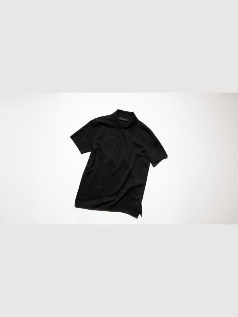 GUCCI Wool silk Gucci jacquard polo shirt