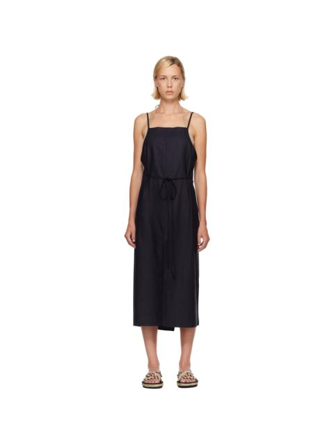 BASERANGE Black Yumi Apron Midi Dress