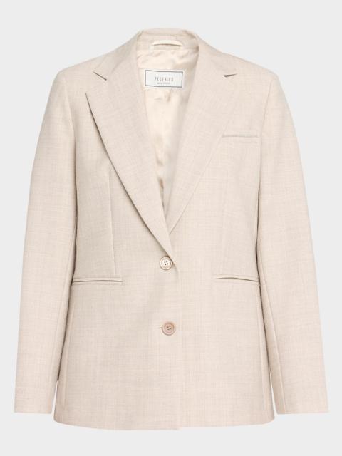 PESERICO Single-Breasted Houndstooth Jacket