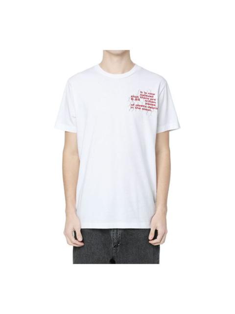 Off-White Off-White Alphabet Slogan Printing Short Sleeve White OMAA027S201850060188