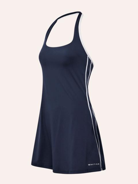 P.E NATION SCOUT HALTER DRESS IN DARK NAVY
