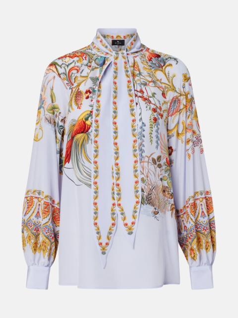 Etro Semi-sheer jacquard blouse