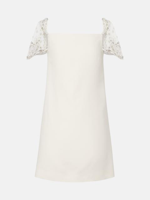 Valentino Crepe Couture embellished minidress