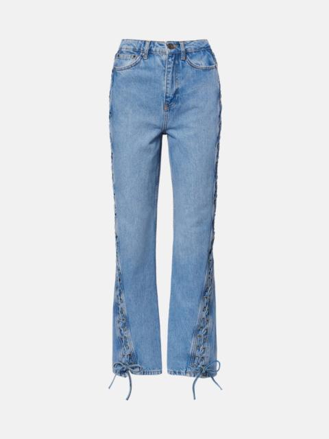 ROTATE High-rise flared jeans