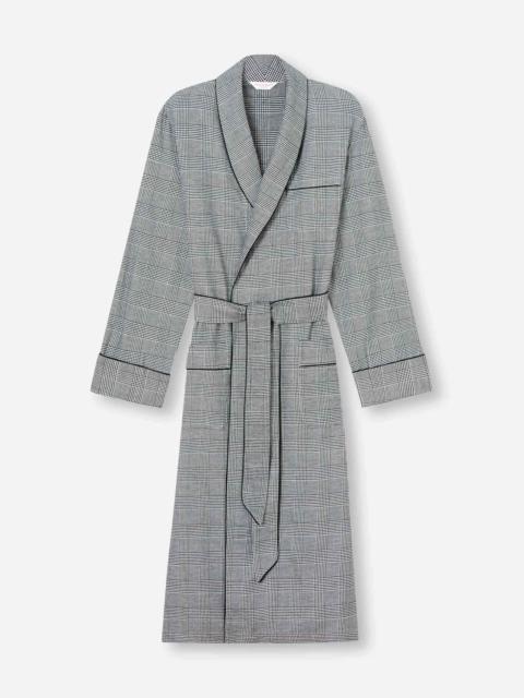 Derek Rose Men's Robe Kelburn 42 Brushed Cotton Black