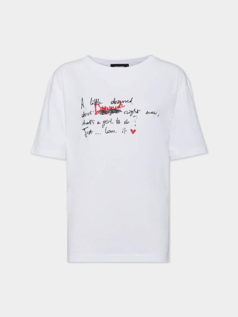 DSQUARED2 WASH BREEZY FIT DOODLE T-SHIRT