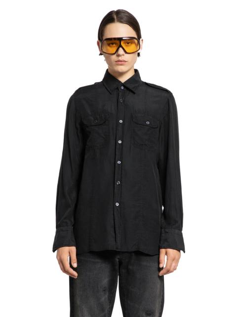TOM FORD Cotton-Silk-Military-Shirt