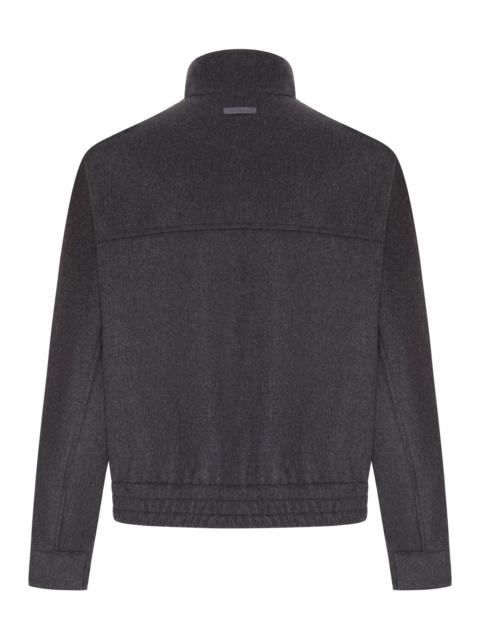 LARDINI LORO PIANA FABRIC BLOUSON WITH HIGH COLLAR