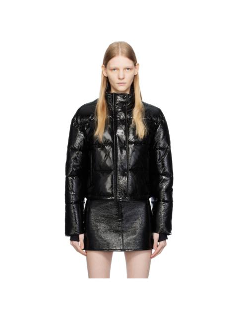 courrèges Black Embroidered Puffer Jacket