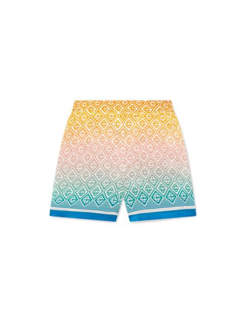 CASABLANCA Gradient Monogram Silk Tailored Shorts