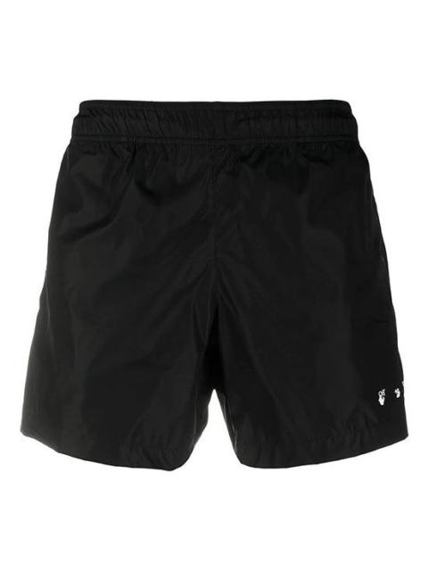 Off-White Men's Off-White SS21 Logo Shorts Black OMFA003R21FAB0011001