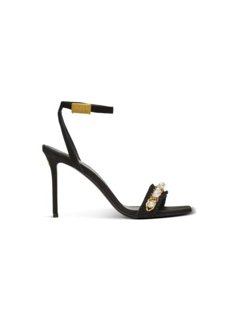 Balmain PB sandals in suede leather