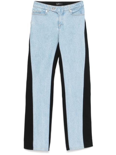 MUGLER bi-color straight-leg jeans