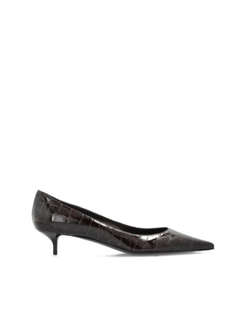 JIMMY CHOO pointed crocodile-effect pumps