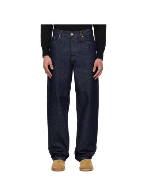 Dries Van Noten Navy Loose Fit Jeans
