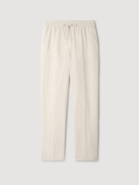 Sandro ELASTICATED LINEN TROUSERS