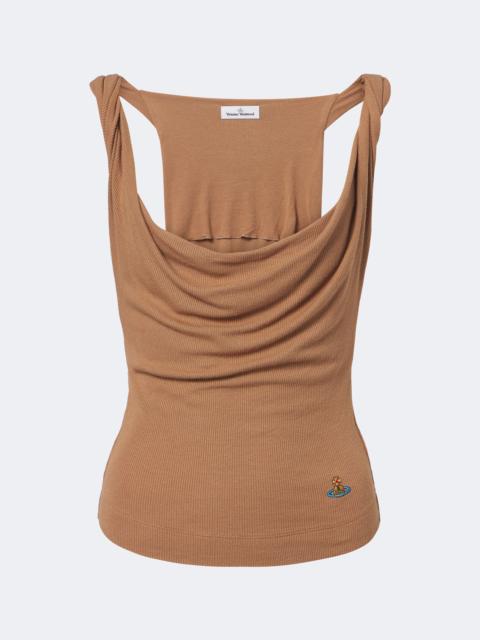 Vivienne Westwood Anna draped knitted tank top