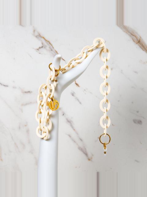 LINDA FARROW CREAM OVAL LINK ACETATE CHAIN