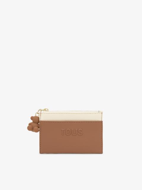 TOUS Mocha-colored Change purse-cardholder TOUS Audree Saffiano