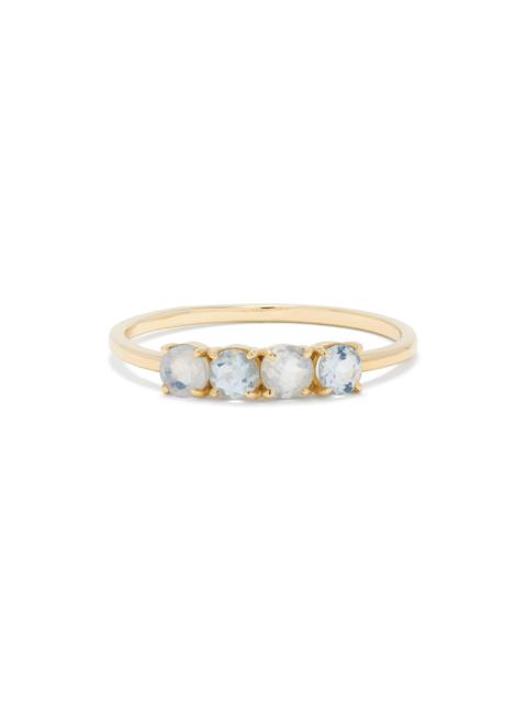 STONE AND STRAND Moonstone Aquamarine Mama Ring