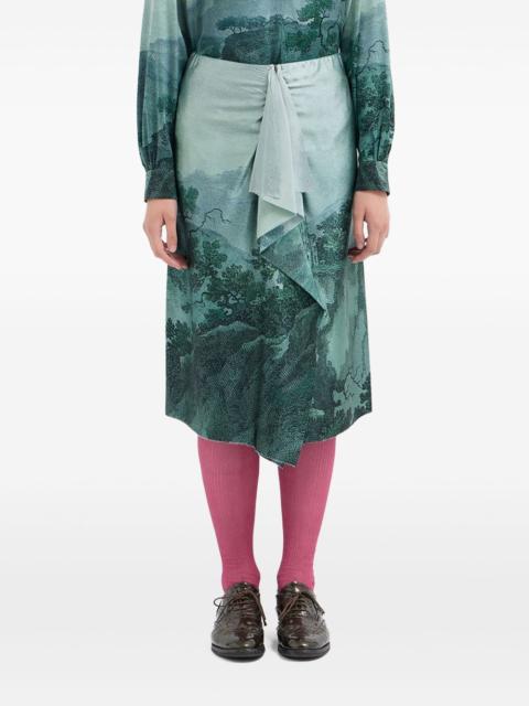Pierre-Louis Mascia silk-blend ruffled skirt