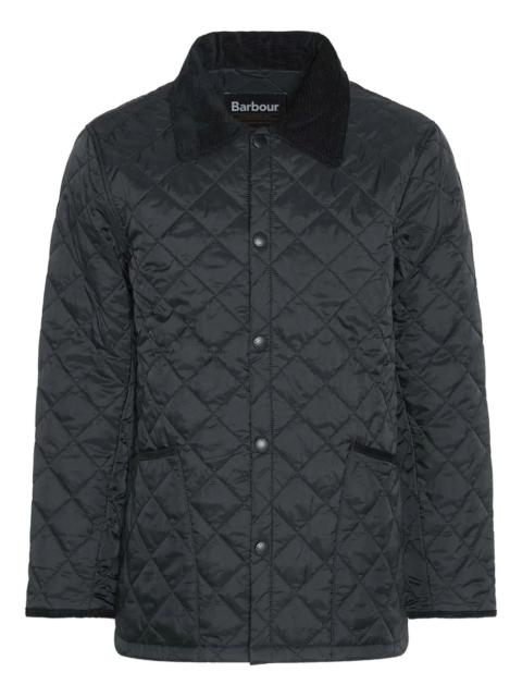Barbour diamond-quilted corduroy-collar jacket