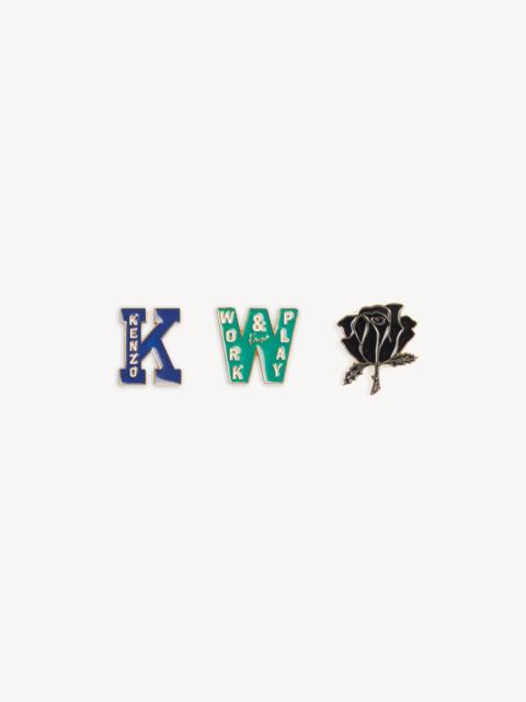 KENZO 'KENZO Work And Play' set of pins
