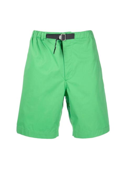 buckle-fastened cotton shorts