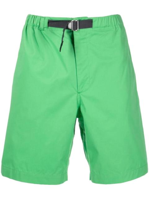 buckle-fastened cotton shorts