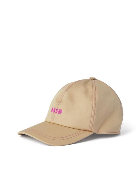 MSGM Cotton baseball cap with embroidered micro logo