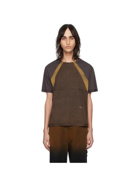ECKHAUS LATTA Orange & Brown Lapped T-Shirt | REVERSIBLE