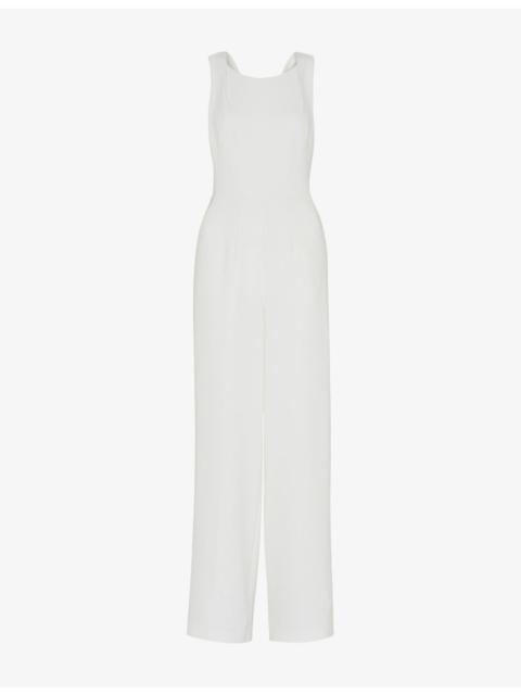 WHISTLES Thelma wide-leg woven wedding jumpsuit