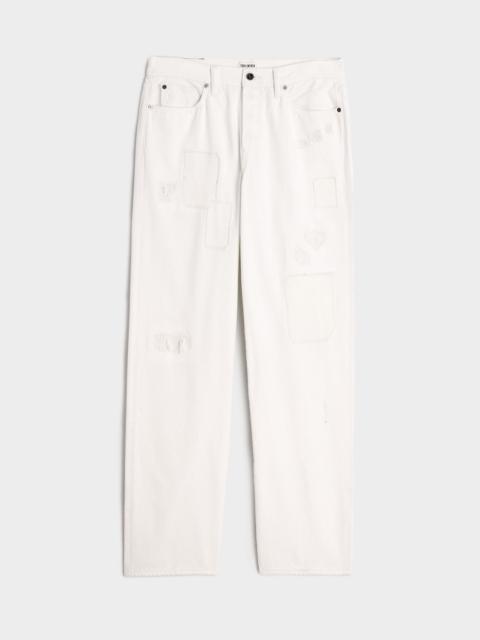 TODD SNYDER Relaxed Selvedge Jean in Distressed White