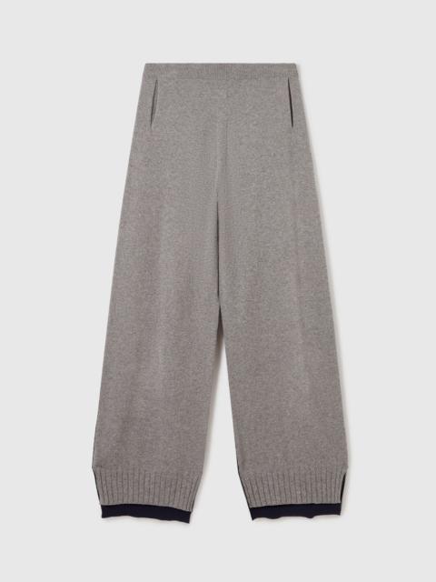 Stella McCartney Wide-Leg Contrast Panel Trousers