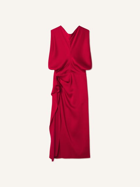 Lanvin SLEEVELESS DRAPED DRESS IN SATIN