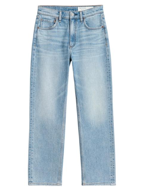 rag & bone Women's Harlow Straight Mid-Rise Crop Jeans - Lou
