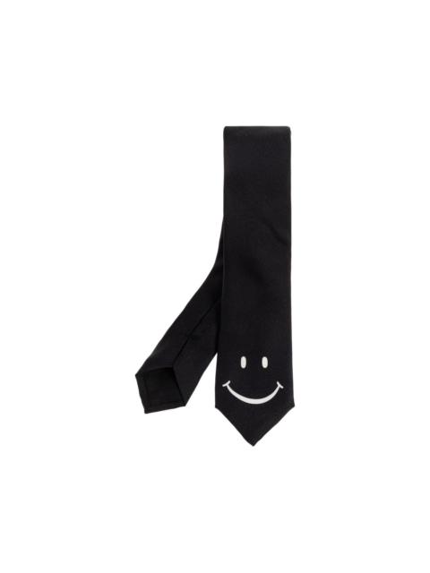 Moschino smiley-motif silk tie