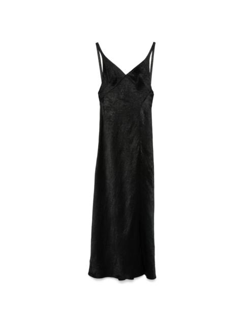 【送料&関税込】Alexander McQueen Cracked Finish Long Dress Alexander McQueen crinkled-finish Maxi Dress | Black | FARFETCH