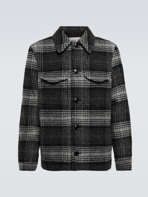 AMI Paris Checked wool jacket