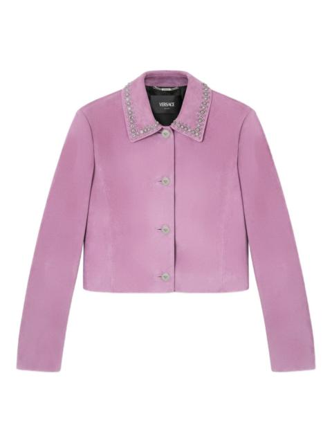 VERSACE embellished suede jacket