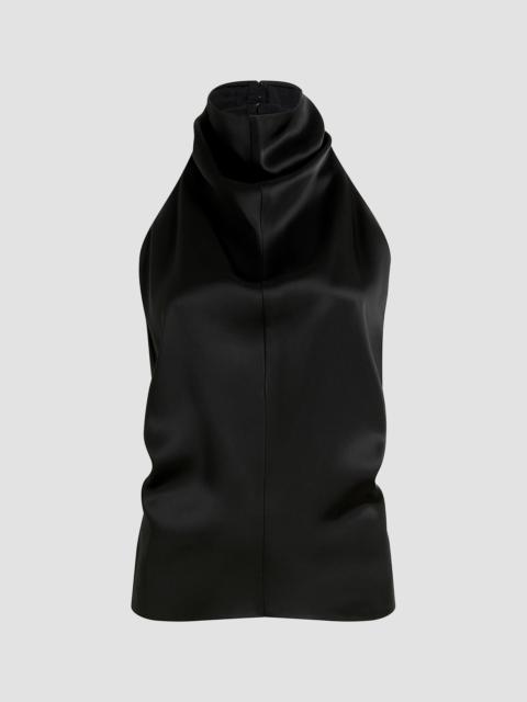 KHAITE Women's Rone Satin Open-Back Top - Black
