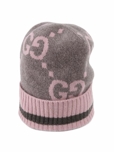 GUCCI intarsia-knit logo hat