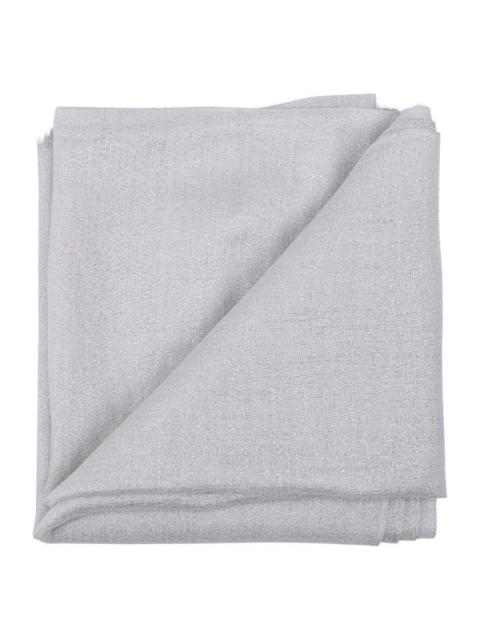 Brunello Cucinelli White Cashmere Silk and Lurex Scarf