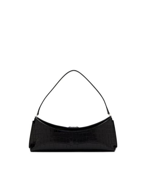 A Clutch Ovalo crocodile-embossed shoulder bag