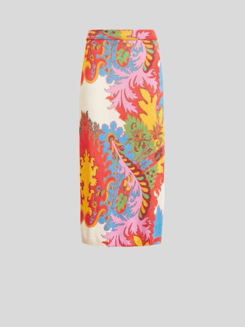 Etro PAISLEY JERSEY SKIRT