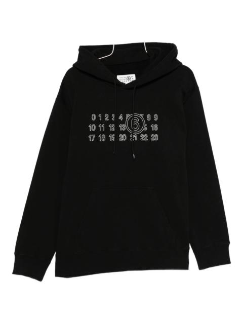 MM6 Maison Margiela Mm6 Maison Margiela Numeric-print Hoodie